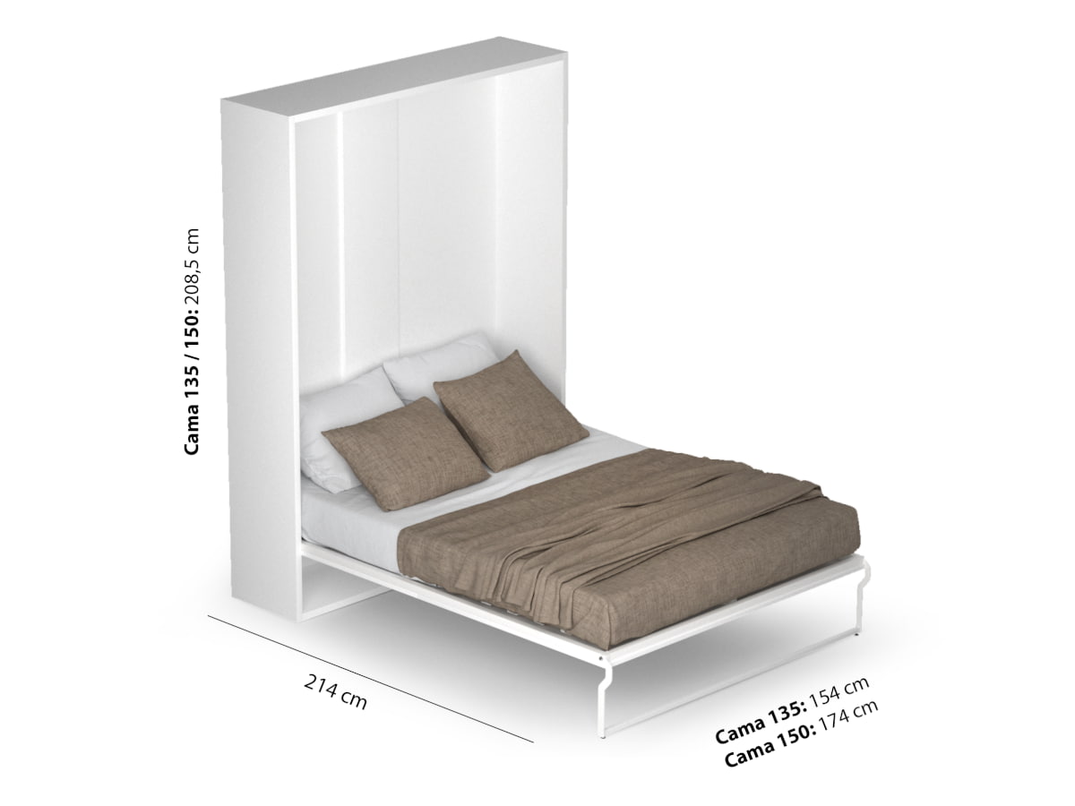 Cama abatible vertical - Dimensiones 2