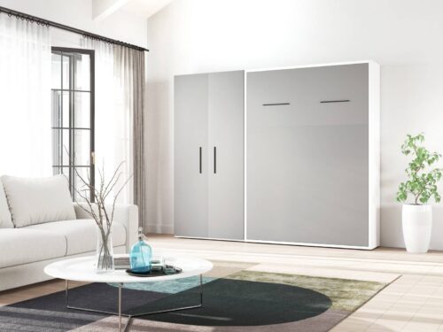 Cama abatible vertical con armario cerrada